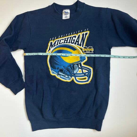 Vintage Michigan Crewneck Sweatshirt Pro Player UofM USA Made - Picture 6 of 9